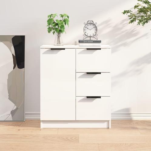 vidaXL Dressoir 60x30x70 cm bewerkt hout hoogglans wit, Huis en Inrichting, Kasten | Dressoirs, 25 tot 50 cm, Nieuw, 50 tot 100 cm