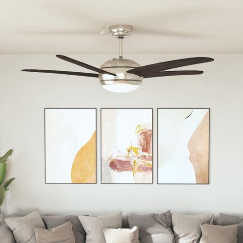 vidaXL Plafondventilator met lamp 128 cm bruin, Witgoed en Apparatuur, Ventilatoren, Nieuw, Verzenden