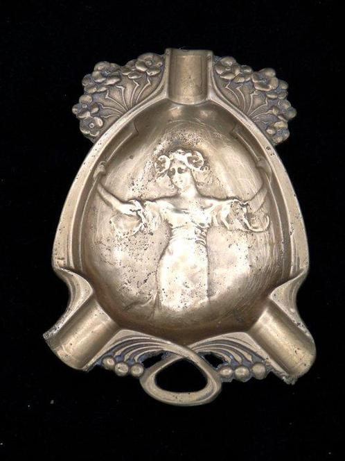 Antieke bronzen Vide poche - Asbak - Art Nouveau stijl -, Antiek en Kunst, Curiosa en Brocante