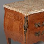 Grote louis XV  stijl commode ca 1890 rijkelijk ingelegd en, Antiek en Kunst, Ophalen of Verzenden