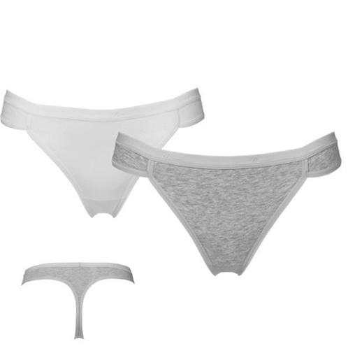 Puma Daily Basic String 2 pack grey melange en wit, Kleding | Dames, Ondergoed en Lingerie, Verzenden
