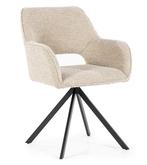 Stoel Fabio - Zand Spark - 95836 - eetkamerstoelen, Nieuw, Stof