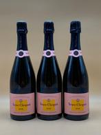 Veuve Clicquot, Rosé - Champagne - 3 Fles (0,75 liter), Nieuw