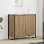 vidaXL Bijzetkast Ambachtelijk eiken 79 x 36 x 75 cm Bewerkt, Huis en Inrichting, Minder dan 50 cm, Verzenden, Nieuw, Minder dan 100 cm