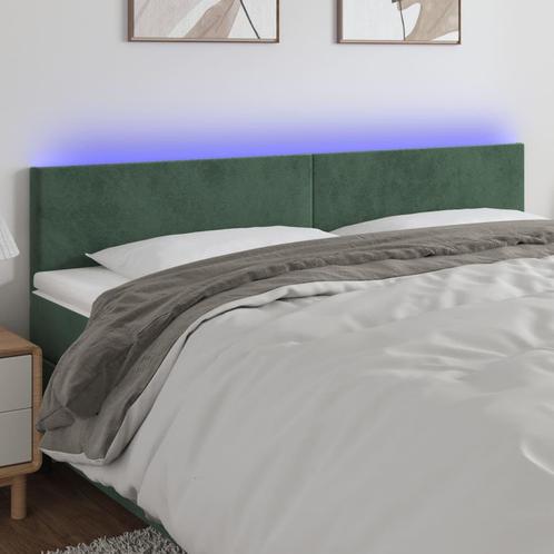 vidaXL Hoofdbord LED 200x5x78/88 cm fluweel donkergroen, Huis en Inrichting, Slaapkamer | Bedden, Groen, Nieuw, Stof, Verzenden