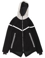 NIKE Womens Hooded Overcoat UK 14 Medium Black Colourblock, Kleding | Dames, Jassen | Winter, Verzenden, Nieuw
