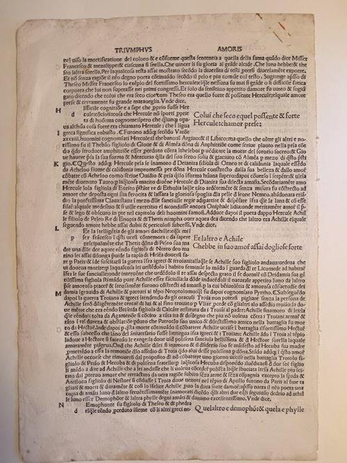 Francesco Petrarca - Trionfi - 1490, Antiek en Kunst, Antiek | Boeken en Bijbels
