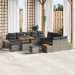 vidaXL 13-delige lounge set voor in de tuin met kussens in, Tuin en Terras, Verzenden, Nieuw, Rotan, Loungeset