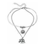 Fako Bijoux® - Enkelbandje - Olifantje & Zon, Verzenden, Nieuw