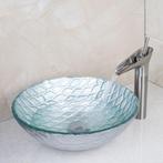 Geborsteld nikkel afgewerkte wastafel kraan Ovi met hand ges, Verzenden, Nieuw