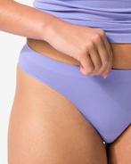 HEMA Damesstring naadloos micro blauw van €7.49 voor €3 sale, Verzenden, Blauw