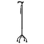Wandelstok met 4 poten Zwart, Diversen, Verpleegmiddelen, Ophalen of Verzenden, Nieuw