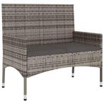 Poly Rattan Tuinbank Grijs - Retourdeal - Kleine prijs, g..., Ophalen of Verzenden, Nieuw, Rotan