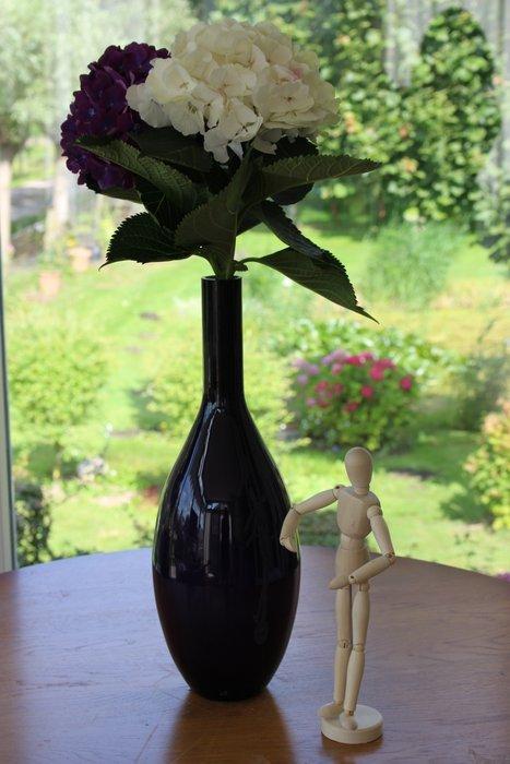 Vaas - Glas - met de hand gemaakt paars/amethist, Antiek en Kunst, Curiosa en Brocante