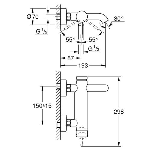 Badkraan Grohe Essence New Warm Sunset Geborsteld, Doe-het-zelf en Verbouw, Sanitair, Ophalen of Verzenden