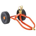 vidaXL Sproeierslede op wielen met draaibare kop staal rood, Verzenden, Nieuw