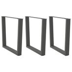 vidaXL Eettafelpoten 3 st V-vormig 80x(72-73,3) cm staal, Verzenden, Nieuw