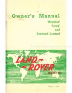 1965 LAND ROVER SERIES II A INSTRUCTIEBOEKJE ENGELS
