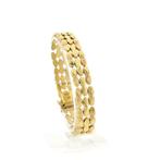 Gouden Bismarck schakel armband | 19,5 cm (unisex, solide), Sieraden, Tassen en Uiterlijk, Armbanden, Ophalen of Verzenden, Gebruikt