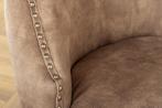 Chesterfield Stoel CASTLE DELUXE beige fluweel met, Huis en Inrichting, Ophalen of Verzenden, Nieuw