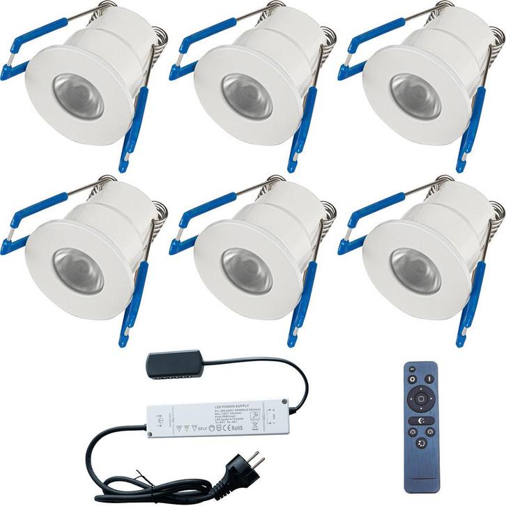 LED Veranda Spot Complete Set - Velvalux - 6 Stuks - 3W -, Huis en Inrichting, Lampen | Spots, Plafondspot of Wandspot, Nieuw