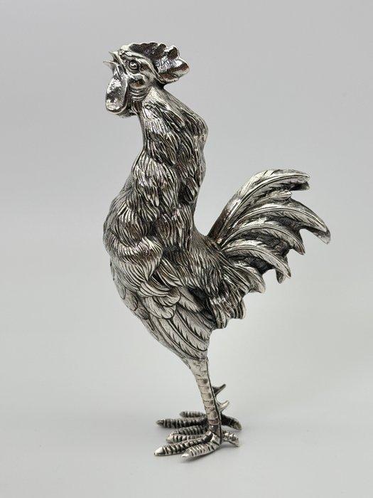 Figuur - Gallo en plata - .915 zilver, Antiek en Kunst, Antiek | Goud en Zilver