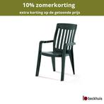 Sieger Palma stapelbare kunststof fauteuil - Smaragdgroen, Tuin en Terras, Tuinstoelen, Ophalen of Verzenden, Nieuw, Overige materialen