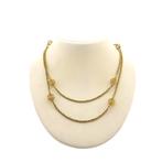 Gouden lange ketting met bolletjes | 84 cm, Ophalen of Verzenden, Gebruikt, Overige kleuren, Goud