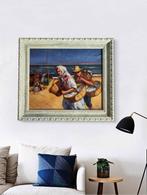 École valencienne (XIX-XX) - Scène de pêcheurs sur la plage, Antiek en Kunst, Kunst | Schilderijen | Klassiek