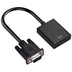 VGA + 3,5mm Jack (v) naar HDMI adapter met HDCP -, Audio, Tv en Foto, Audiokabels en Televisiekabels, Nieuw, Ophalen of Verzenden