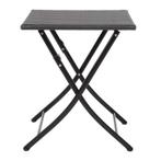 Bolero vierkante polyrotan klaptafel zwart 60cm, Verzenden, Nieuw in verpakking