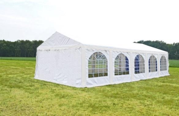 Premium Partytent PVC 4x10x2 mtr in Wit (4x10 meter), Tuin en Terras, Partytenten, Partytent, Nieuw, 2 meter of meer, Verzenden