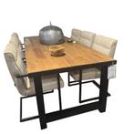 Actie! Eettafel Lodge 200x100 | Eiken | Van €1049,-, Vijf personen of meer, Rechthoekig, Modern | Luxe | Industrieel | Klassiek | Robuust