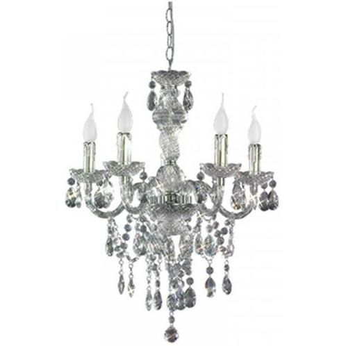 LED Kroonluchter - Trion Lucy - E14 Fitting - 5-lichts -, Huis en Inrichting, Lampen | Hanglampen, Nieuw, Metaal, Ophalen of Verzenden