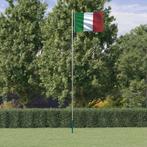 vidaXL Vlag met vlaggenmast Italië 6,23 m aluminium, Diversen, Vlaggen en Wimpels, Verzenden, Nieuw