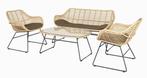 Stoel-Bank Loungeset Wates Bamboo Naturel The Outsider, Tuin en Terras, Tuinbanken, Verzenden, Nieuw