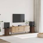 vidaXL Speakerstandaards 2 st 30x30x40 cm bewerkt hout bruin, Muziek en Instrumenten, Standaards, Verzenden, Nieuw