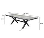 New Delhi uitschuifbare dining tuintafel 204-264x103xH76,5, Tuin en Terras, Tuintafels, Ophalen of Verzenden, Nieuw
