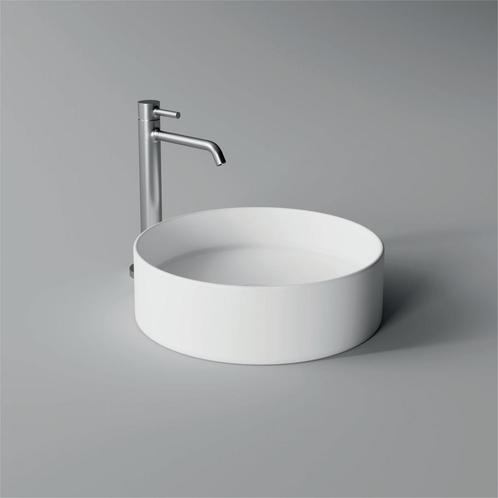 Opbouw Waskom Salenzi Hide Circle 40x12 cm Mat Wit, Doe-het-zelf en Verbouw, Sanitair, Overige typen, Nieuw, Ophalen of Verzenden