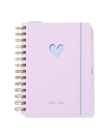 HEMA Schoolagenda 25-26 18.4x14.2cm karton hartjes beschikbaar voor biedingen