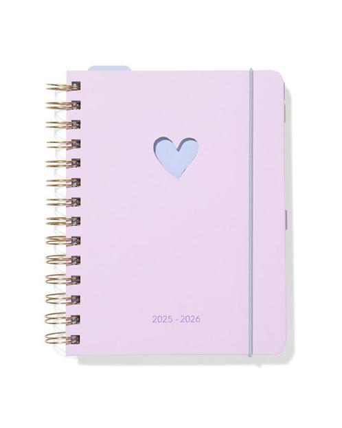 HEMA Schoolagenda 25-26 18.4x14.2cm karton hartjes, Diversen, Agenda's, Nieuw, Verzenden