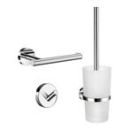 Complete Toiletborstelset Smedbo Smart Pack Home Messing, Ophalen of Verzenden, Nieuw, Chroom, Bad
