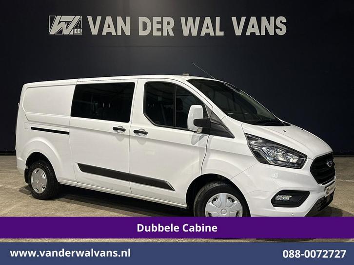 Ford Transit Custom | 2.0 TDCI 131pk L2H1 Dubbele Cabine, Auto's, Bestelauto's, Dealer onderhouden, Lease, Handgeschakeld, Diesel