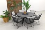 4 Seasons Fabrice antraciet/Perth 150 cm. - Ronde tuinset, Tuin en Terras, Tuinsets en Loungesets, Verzenden, Nieuw, Overige materialen