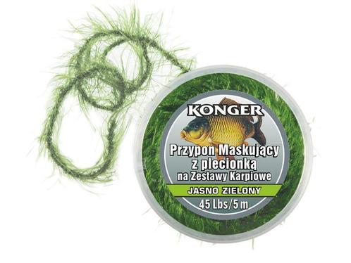 Wier Leader Camo Weed Lichtgroen 5 m. - Karper XL, Watersport en Boten, Hengelsport | Karpervissen, Overige typen, Nieuw, Verzenden