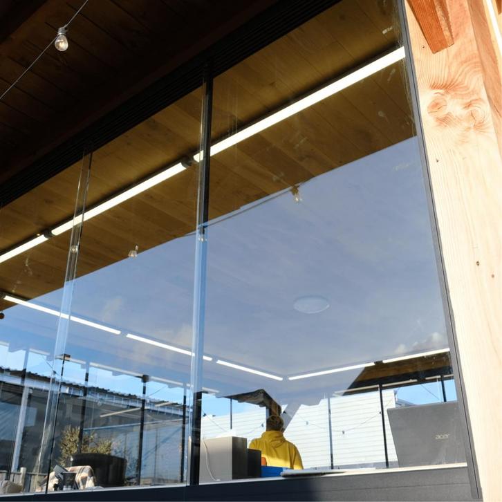 Glasschuifwand set 3 sporig RAL 9005 RL, Doe-het-zelf en Verbouw, Glas en Ramen, Ophalen of Verzenden