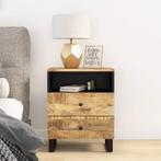 vidaXL Nachtkastje 50x33x62 cm massief mangohout en bewerkt, Minder dan 45 cm, Verzenden, Nieuw, 55 tot 70 cm