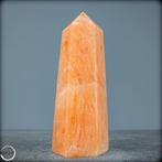 Natuurlijke intens oranje zonne-calciet obelisk , Brazilië-