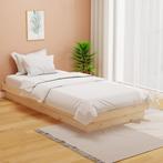 vidaXL Bedframe massief hout 90x190 cm, Huis en Inrichting, 90 cm, Eenpersoons, Bruin, Verzenden