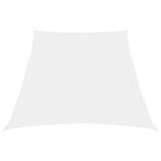 vidaXL Zonnezeil trapezium 3/5x4 m oxford stof wit, Tuin en Terras, Zonneschermen, Verzenden, Nieuw